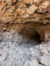 Skull Cave, a very large lava tube. Lava Beds National Monument, California. - Photo #27341