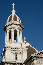 Bell tower cupola. Cathedral Basilica of St. Joseph. San Jose, California, USA. - Photo #4844