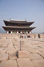 Stone markers line the path to Geunjeong Hall, which is the throne hall of Gyeongbok Palace in Seoul, South Korea. - Photo #20944