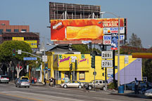 Billboards and stores. Sunset Boulevard, Los Angeles, California, USA - Photo #7545