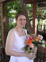 Kara Sjoblom holding flower bookquet. - Photo #2145
