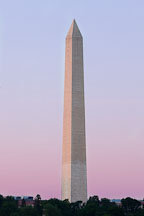 Pink sunset at the Washington Monument. - Photo #29248