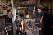 Blacksmith at work. Heritage Park, San Diego. - Photo #26405