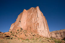 Monument with rock fall. Canyon de Chelly NM, Arizona. - Photo #18150