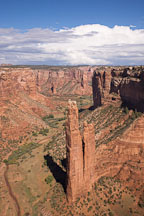 Spider Rock, a towering sandstone spire. Canyon de Chelly NM, Arizona. - Photo #18450