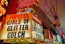Topless bar street sign. Las Vegas, Nevada, USA. - Photo #13751