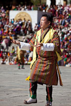 Male folk dancer. Thimphu tsechu, Bhutan. - Photo #22452