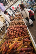 Potatoes for sale in the central market. Cusco, Peru. - Photo #9452