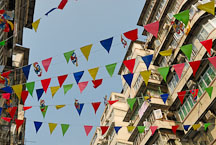 Triangular flags. Ladies Market. Hong Kong. - Photo #15452