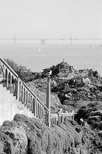 Rubble and staircase. Alcatraz, San Francisco, California. - Photo #856
