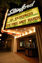Sign at movie theatre. Palo Alto, California, USA. - Photo #3857