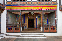 Entrance to the main assembly hall at Wangdue Dzong. - Photo #23659