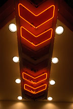 Neon lights at movie theatre. Palo Alto, California, USA. - Photo #3859