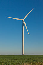 Wind turbine in soybean field. Colo, Iowa - Photo #33059