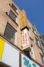 Hotel signs in Japantown. Los Angeles, California, USA. - Photo #6506