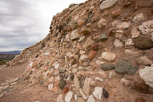 Limestone and sandstone provided the building materials for the walls at Tuzigoot. Tuzigoot National Monument, Arizona, USA. - Photo #17706