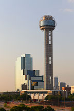 Reunion Tower and the Hyatt Regency Dallas. - Photo #25206