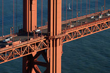 Close up view of Golden Gate Bridge's North tower. San Francisco, California. - Photo #2762