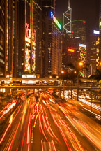 Gloucester Road at night. Hong Kong. - Photo #14663