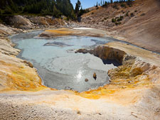 East pyrite pool in Bumpass Hell geothermal area. Lassen NP, Califona. - Photo #27063