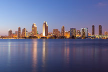 San Diego waterfront at night. - Photo #25964