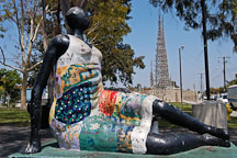 Sculpture at Watts Towers. Watts, Los Angeles, California, USA. - Photo #6864