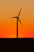 Silhouette of wind turbine. Story County, Iowa. - Photo #33064