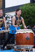 Taiko drummers. Cherry blossom festival grand parade. Japantown, San Francisco, California, USA. - Photo #3664