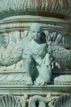 Cherub with feather quill and scepter. Supreme Court flag pole, Washington, D.C. - Photo #29165