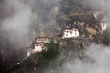Clouds and Taktshang. Paro Valley, Bhutan. - Photo #24065