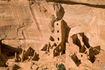 Square tower house is the tallest structure in Mesa Verde. Mesa Verde NP, Colorado. - Photo #18665