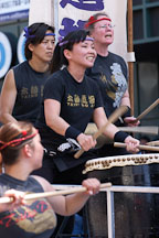 Taiko drummers. Cherry blossom festival grand parade. Japantown, San Francisco, California, USA. - Photo #3665