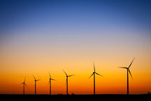 Wind turbines in Story County, Iowa. - Photo #33067