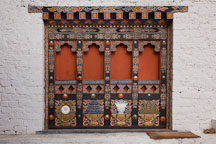 Decorated window at Punakha Dzong. Punakha, Bhutan. - Photo #23468