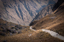 Lone hiker on the Inca trail. Peru. - Photo #9768