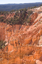 Water erosion causing gullies to be formed on the Canyon walls. Rainbow Point, Bryce Canyon NP, Utah. - Photo #19107