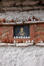 Slate carving of Buddha and mini stupa at Druk Wangyal Chorten. Dochu La, Bhutan. - Photo #23170