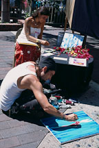 Street Artists, Avalon, Catalina Island, California. - Photo #572