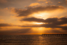 Clouds and Ocean beach pier. San Diego, California. - Photo #26176