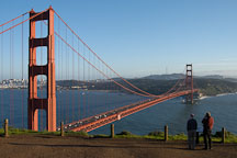 Visitors enjoying the view of the Golden Gate Bridge, San Francisco, California. - Photo #2776