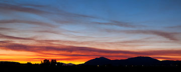 Panorama of sunset over Tulelake, California. - Photo #27278