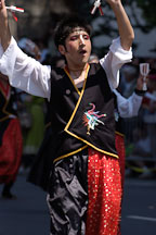 Dancers at the Cherry blossom festival grand parade. Japantown, San Francisco, California, USA. - Photo #3708
