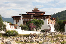 Punakha Dzong viewed from the north side. Punakha, Bhutan. - Photo #23508