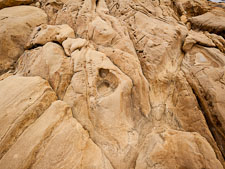 Sandstone rock at Weston Beach. Point Lobos, California. - Photo #27008