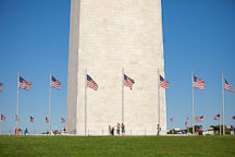 American flags surrounding the Washington Monument. Washington, D.C. - Photo #28983