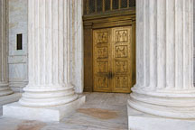 Cast bronze entrance doors to the U.S. Supreme Court. Washington, D.C., USA. - Photo #11284