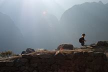 Tourist at Machu Picchu, Peru. - Photo #9984