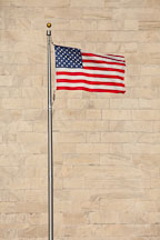 American flag in front of the Washington Monument. - Photo #28988