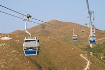 Ngong Ping Skyrail is a cable car that connects Tung Chung Town Centre and Ngong Ping on Lantau Island. Hong Kong, China. - Photo #16189