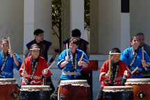 Taiko drummers, Cherry blossom festival. Japantown, San Francisco, California, USA. - Photo #3591